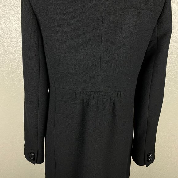 J Crew Thinsulate Wool Peacoat Trench Wool Black Coat Jacket Women's Size 4 - Picture 6 of 12